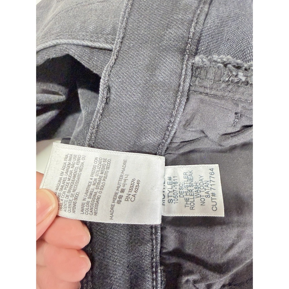 Mother Denim The Hustler Roller Sneak Not Today Satan Wide Leg Size 33 - Picture 7 of 12